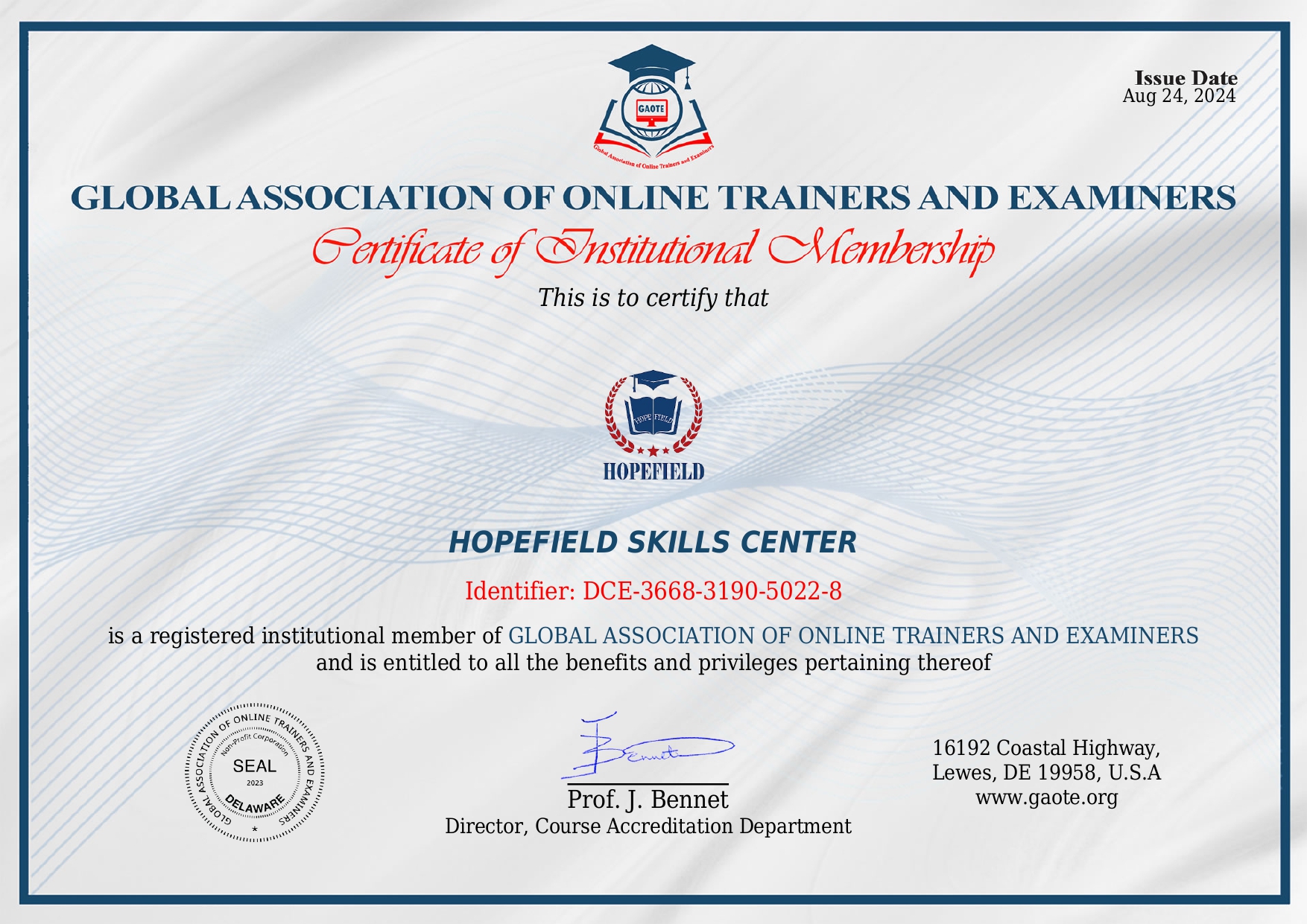 Professional Certification